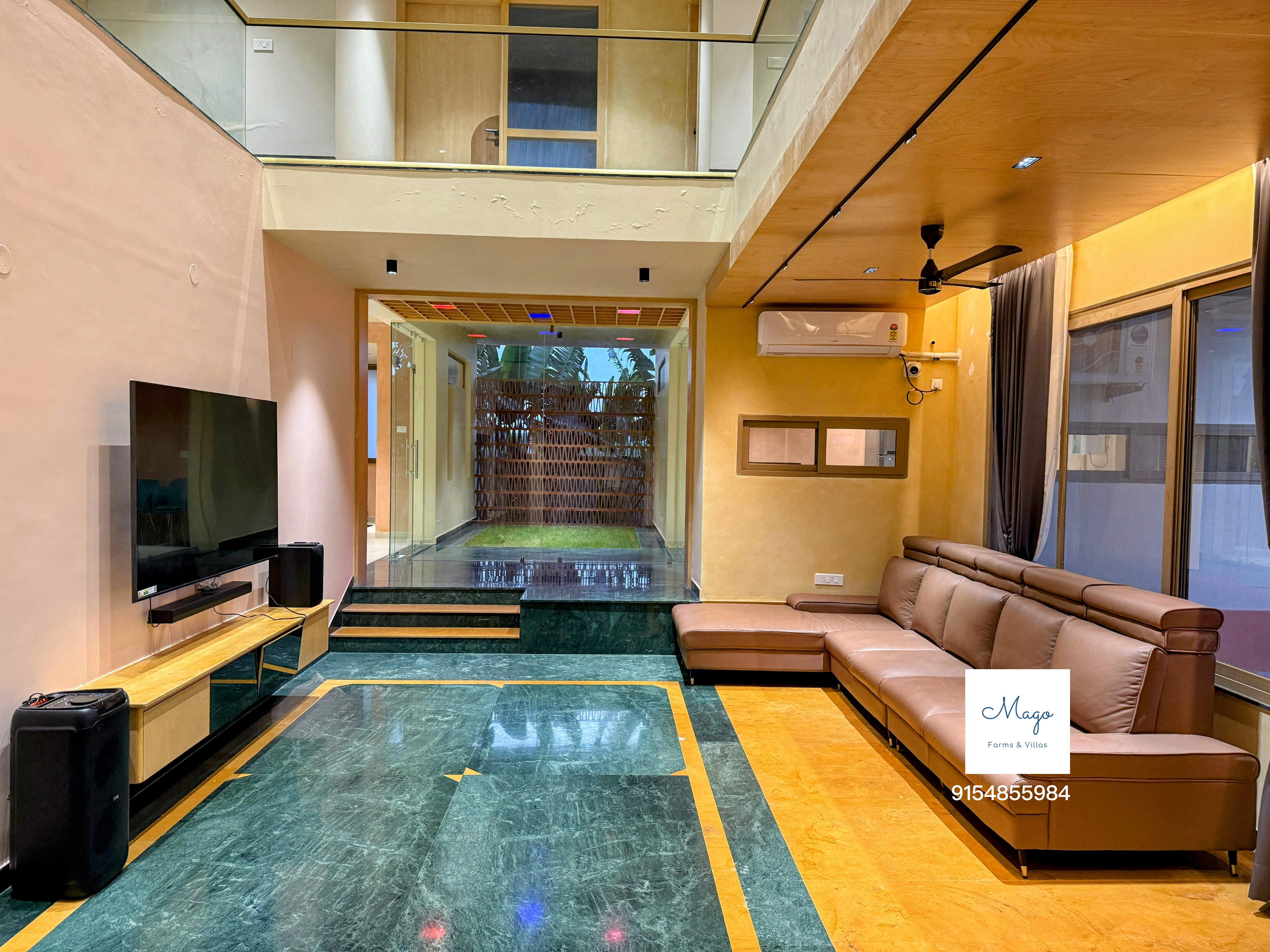 The Terraskye double-height AC hall with lounge seating